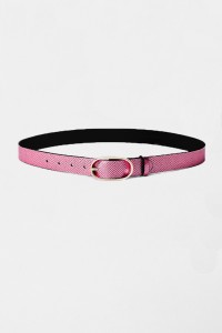 CROCODILE EFFECT LEATHER BELT