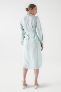 LINEN DRESS WITH BELT