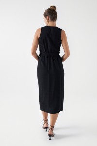 WRAPOVER DRESS WITH RING DETAIL ON THE STRAPS