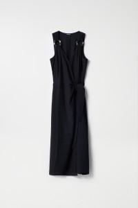 WRAPOVER DRESS WITH RING DETAIL ON THE STRAPS