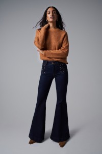 DESTINY PUSH UP FLARE JEANS WITH PREMIUM DETAIL