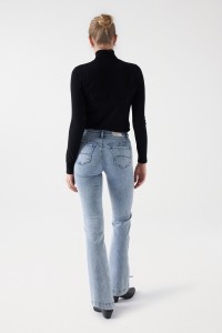 DESTINY PUSH UP FLARE JEANS WITH INTERWOVEN EFFECT