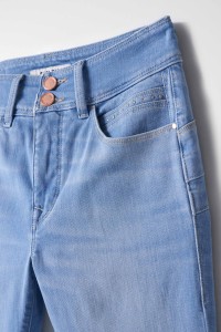 SECRET PUSH IN-JEANS, CROPPED SKINNY-PASSFORM, MIT GLANZSTEINEN AN DEN TASCHEN