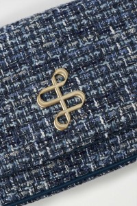 CARTEIRA TWEED COM EFEITO DENIM