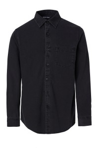 REGULAR BLACK DENIM SHIRT OUTLET