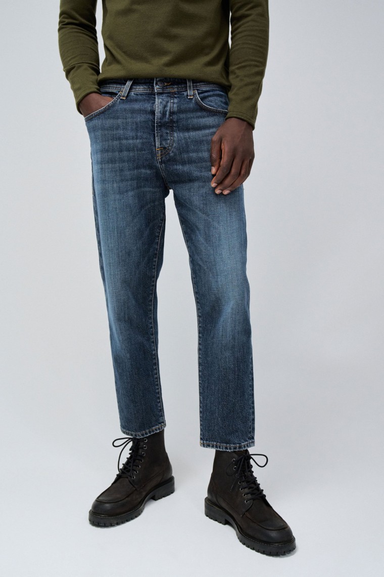 JEANS TAPERED CROPPED SLIM