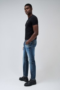 SLIM FIT JEANS WITH RIPS