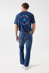 REGULAR-JEANS LICHT MIT RISSEN