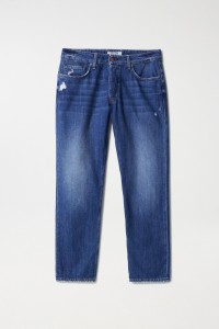 REGULAR-JEANS LICHT MIT RISSEN