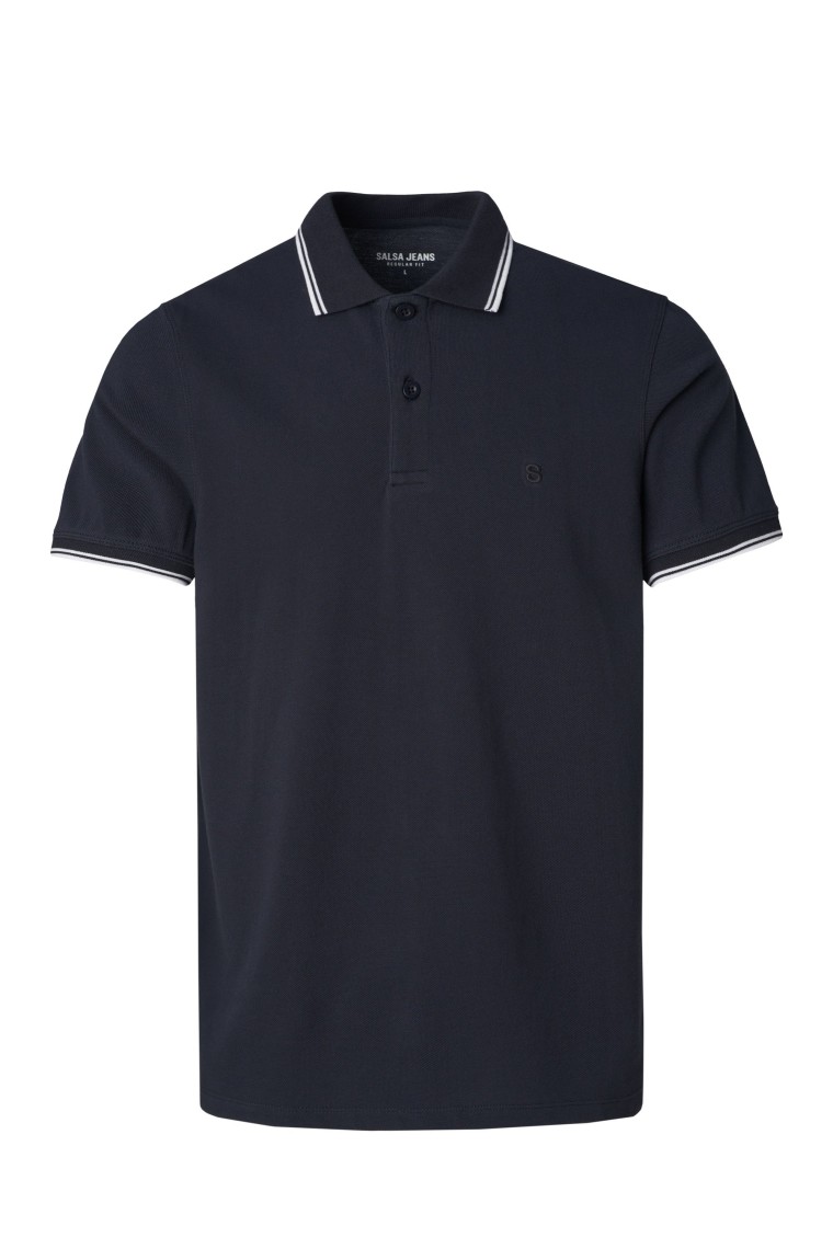 BSC POLO W STRIPED COLLAR OUTLET