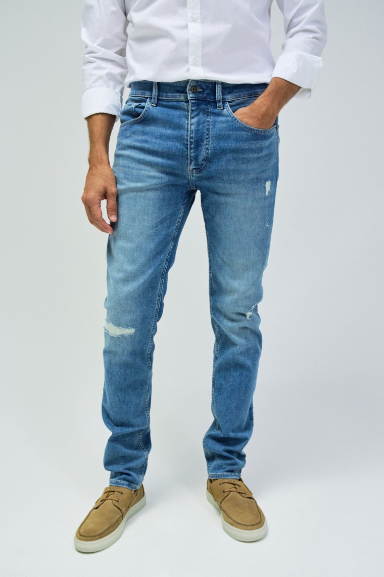 JEANS S-ACTIV SLIM FIT WITH RIPS