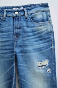 JEANS TRUE CROPPED SLIM COM RASGES