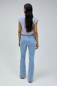 FAITH PUSH IN FLARE JEANS WITH HEM DETAIL