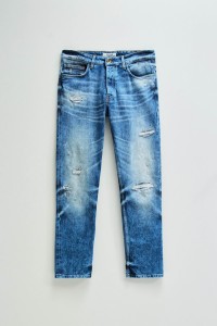 JEANS REGULAR CRAFTSERIES MIT RISSEN