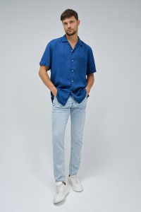 SHORT SLEEVE LIGHTDENIM SHIRT