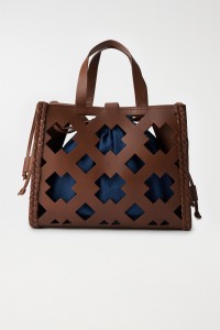 PERFORATED LEATHER TOTE BAG