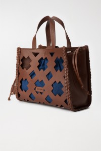 PERFORATED LEATHER TOTE BAG