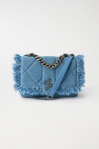 DENIM WALLET WITH CHAIN