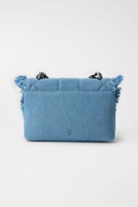 DENIM WALLET WITH CHAIN