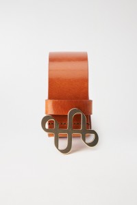 LEATHER BELT WITH METAL BUCKLE