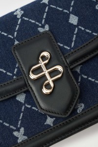 BANDOULIRE EN CUIR AVEC DENIM