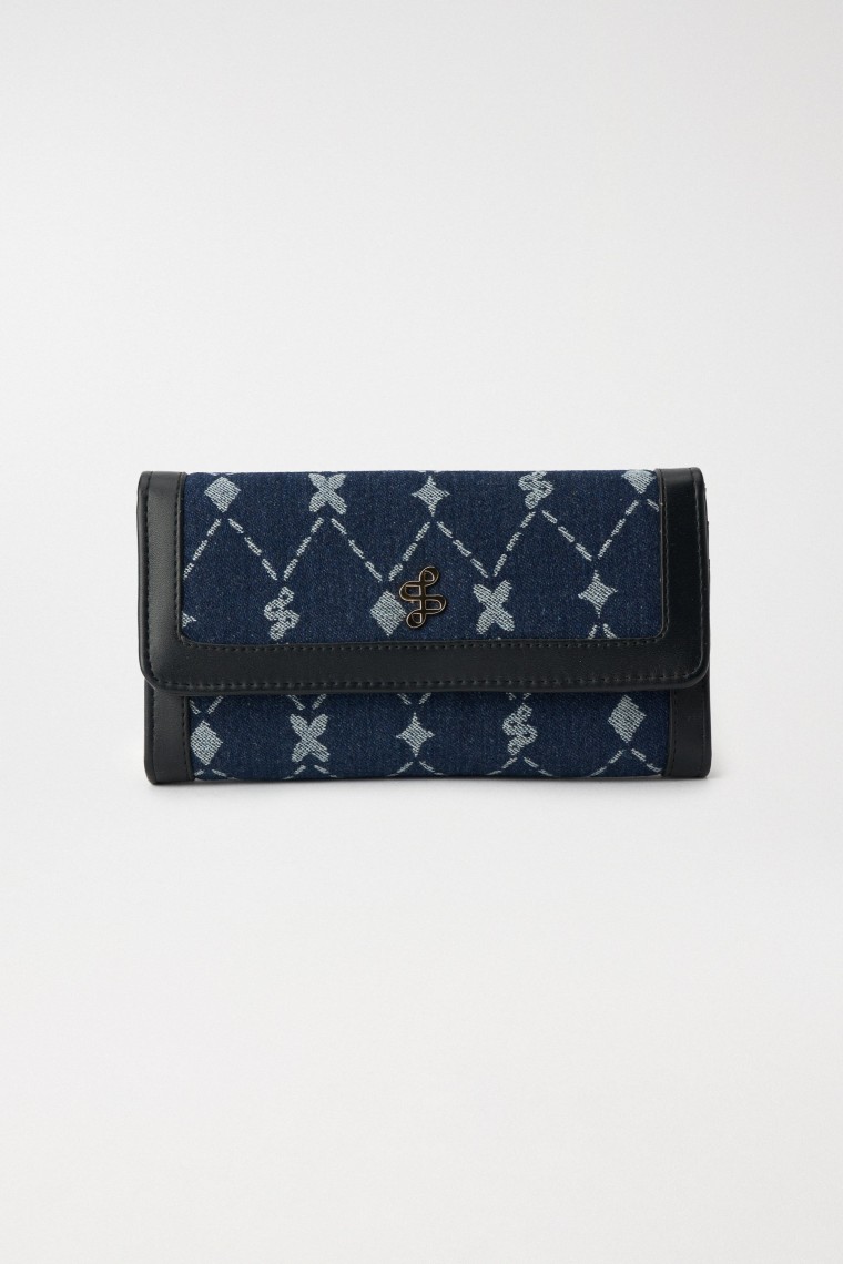 DENIM PATTERNED WALLET