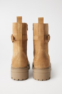 BOTAS CHUNKY DE CUERO CON CORDONES