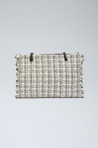 BOLSO DE HOMBRO TWEED CON BRILLO