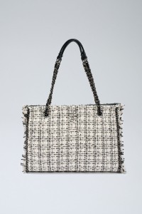 SCHULTERTASCHE AUS TWEED MIT GLANZ