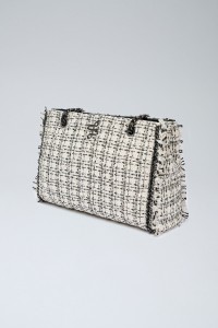 SHOULDER BAG TWEED WITH SHINE