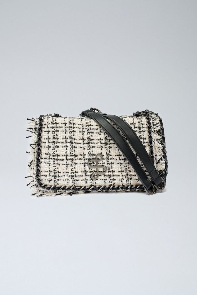 BOLSO DE TWEED CON BRILLO