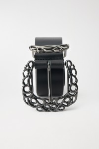 LEATHER BELT WITH METAL BUCKLE