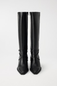 LEATHER KNEE-HIGH BOOTS