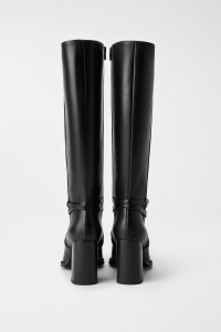 LEATHER KNEE-HIGH BOOTS