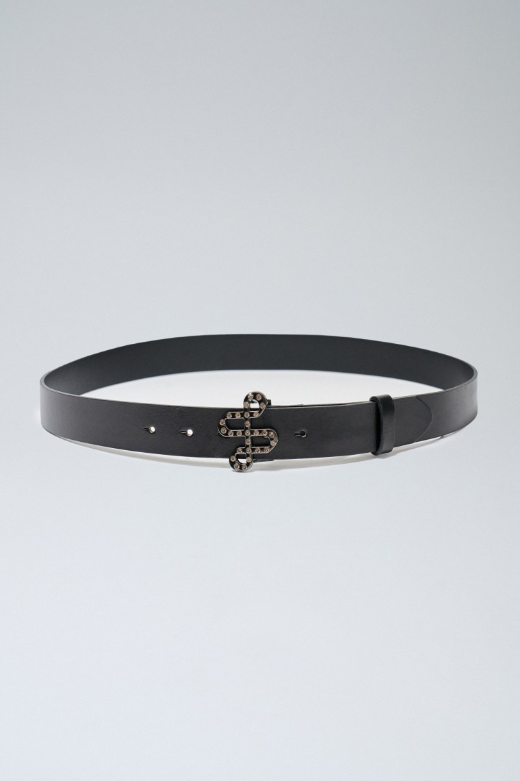 CEINTURE EN CUIR AVEC STRASS