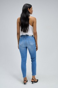 JEANS DESTINY PUSH UP CROPPED SKINNY MIT RISSEN