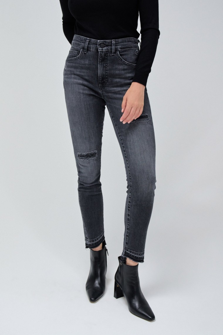 VAQUEROS FAITH PUSH IN CROPPED SKINNY