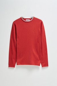 KNIT SWEATER WITH T-SHIRT COLLAR