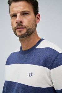 STRIPED SWEATSHIRT WITH LOGO