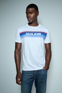 SLIM FIT T-SHIRT WITH GRADIENT PRINT