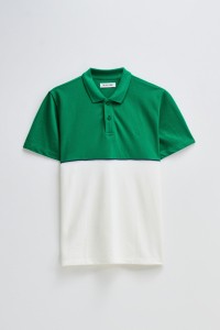 POLO VERT ET BLANC