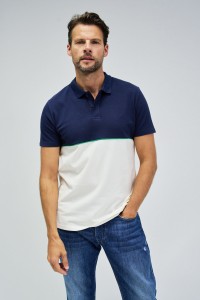 POLO AZUL Y BLANCO