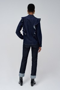 LIGHTDENIM SHIRT WITH RUFFLES