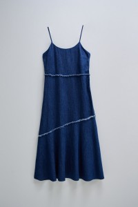 VESTIDO EM LIGHTDENIM COM LINHO