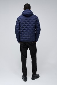 JEANSMANTEL PUFFER MIT TASCHE