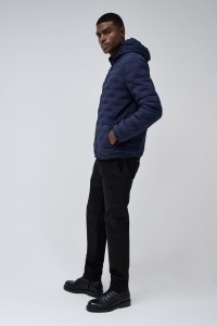 JEANSMANTEL PUFFER MIT TASCHE