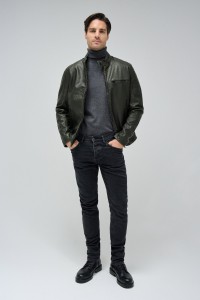 BIKER JACKET LEATHER EFFECT