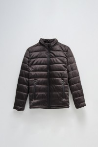 JEANSMANTEL PUFFER AUS WILDLEDER