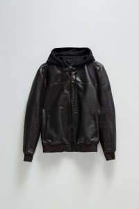 BOMBER JACKET LEATHER EFFECT