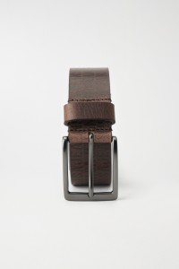 LEATHER BELT WITH LOGO